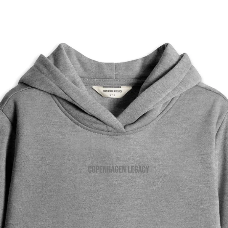 Hættetrøje Grå Melange til Børn
