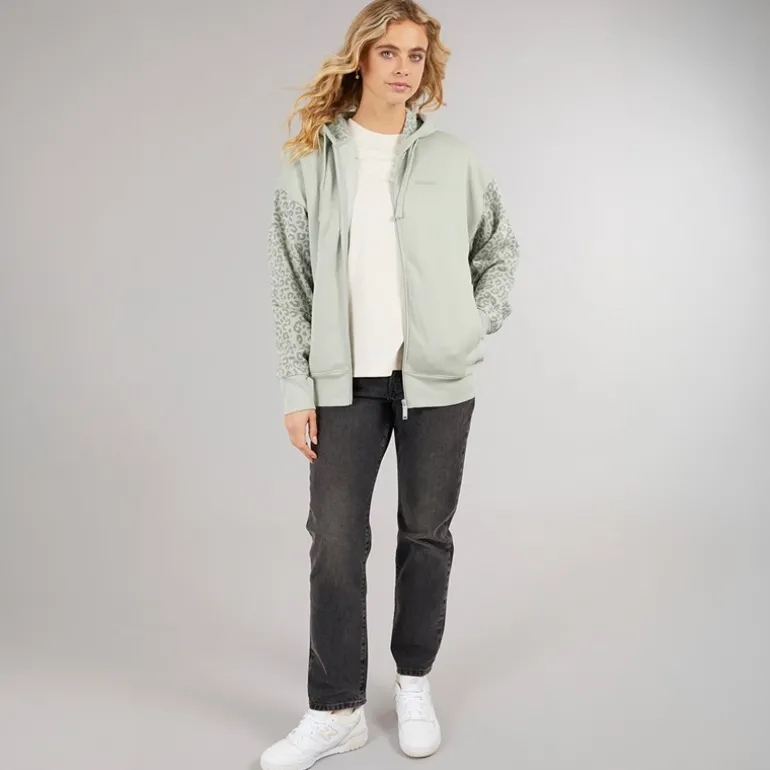 Hættetrøje med lynlås til kvinder Sage