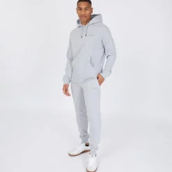 Hættetrøje og Joggingbukser Sæt Grå Melange herre