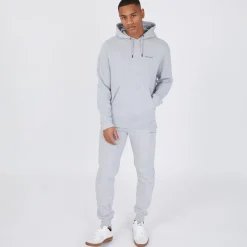 Hættetrøje og Joggingbukser Sæt Grå Melange herre