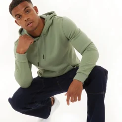 Hættetrøje til Herre Smaragdgrøn