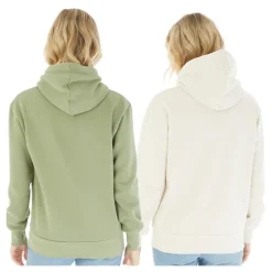 Hættetrøjer til kvinder Leane 2-pak Blød Khaki/​Sten Grå