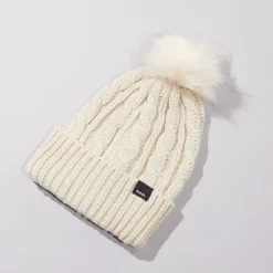 Hvid Ivanna Bobble Hat til Kvinder