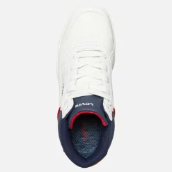 Junior Dereck Hi Top Sneakers Hvid Navy Rød 0218