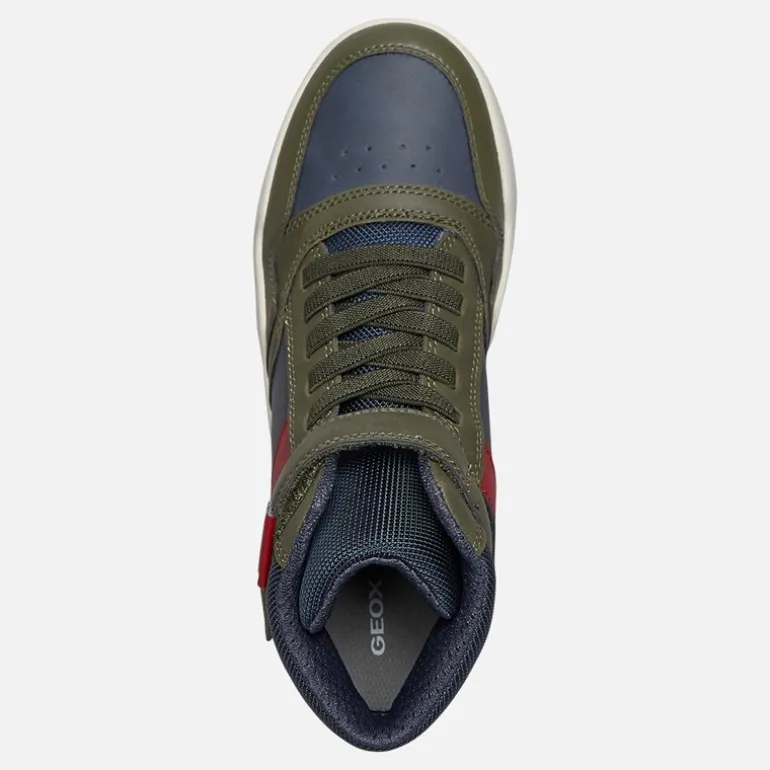 Junior Drenge Perth høj top sneakers Military/Navy