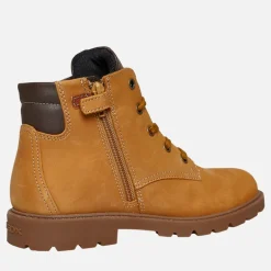 Junior Drenge Shaylax støvler med lynlås indvendigt gul/​brun