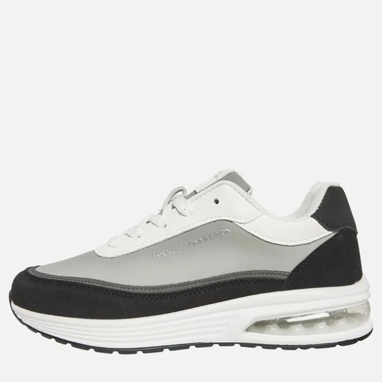 Junior Drenge Suede Blok Træningssko Hvid/Sort