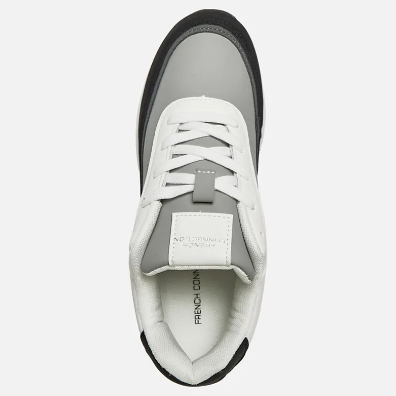 Junior Drenge Suede Blok Træningssko Hvid/Sort