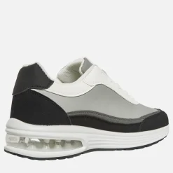 Junior Drenge Suede Blok Træningssko Hvid/Sort