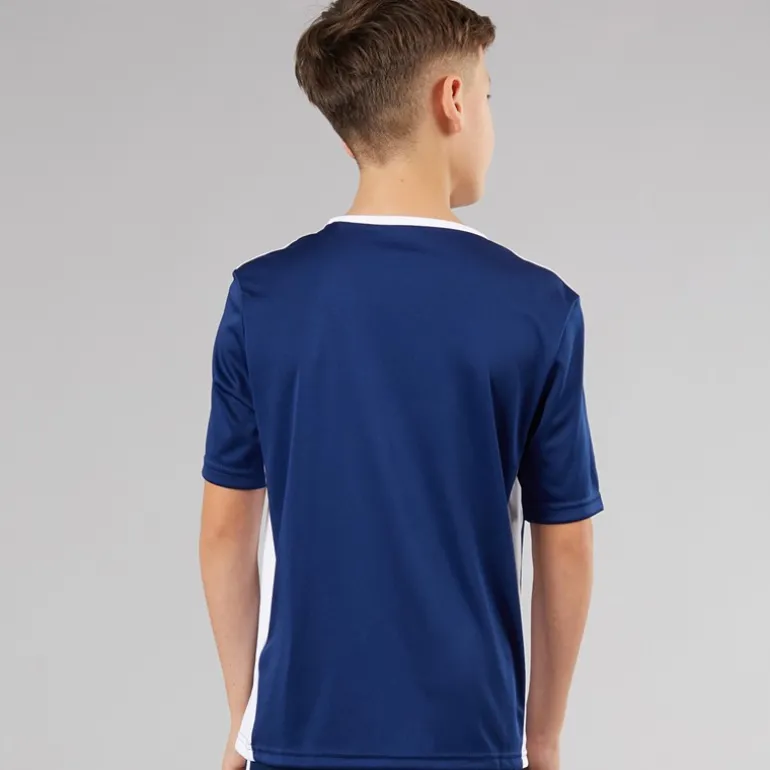 Junior Entrada 18 T-shirt Dark Blue/Hvid
