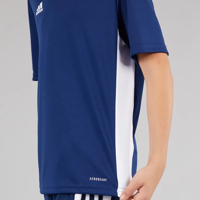 Junior Entrada 18 T-shirt Dark Blue/Hvid
