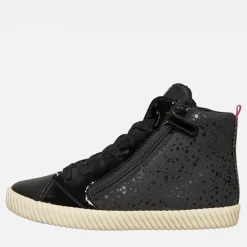 Junior Piger Mirroless Lynlås Hi Top Træningssko Sort