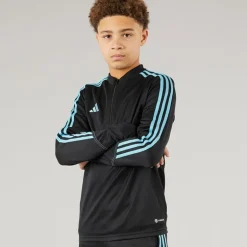 Junior Tiro 23 Club 1/​4 Zip Træningstop Sort/​Preloved Blue