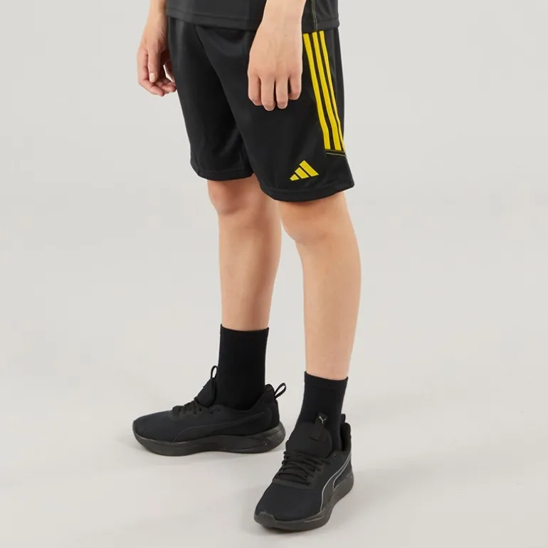 Junior Tiro 23 Club Shorts Sort/Bright Yellow
