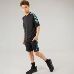Junior Tiro 23 Club Trænings Shorts Sort/​Preloved Blue