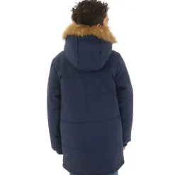 Klassisk Parka Frakke til Drenge med Pels Kant Blå