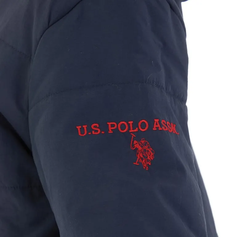 Klassisk Parka Frakke til Drenge med Pels Kant Blå