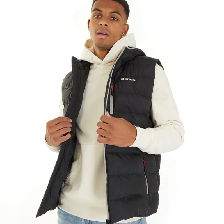 Mænd Galban Hættepuffer Vest Sort