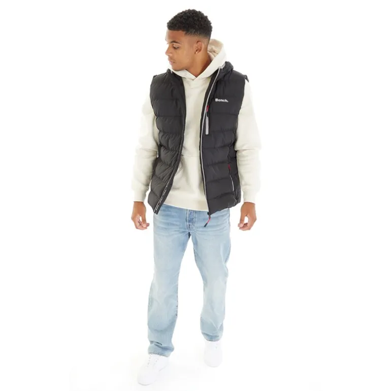 Mænd Galban Hættepuffer Vest Sort