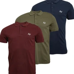 Mænd Marley 3-pak Polo Blå Marine/​Khaki/​Burgunder