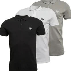 Mænd Marley 3-pak Polos Hvid/​Sort/​Grå