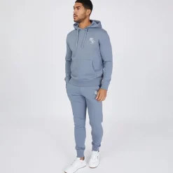 Mænd Script Træningstøj Lyseblå Melange/Hvid