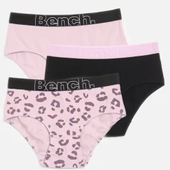 Piger Andila Tre Pak Trusser Lilac Aop/​Sort/​Lilac