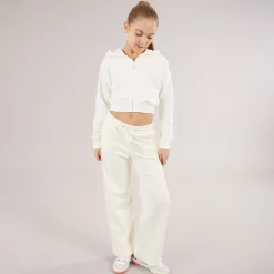 Piger Hættetrøje Cream White