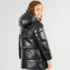 Piger Lang Vatteret Jakke Sort