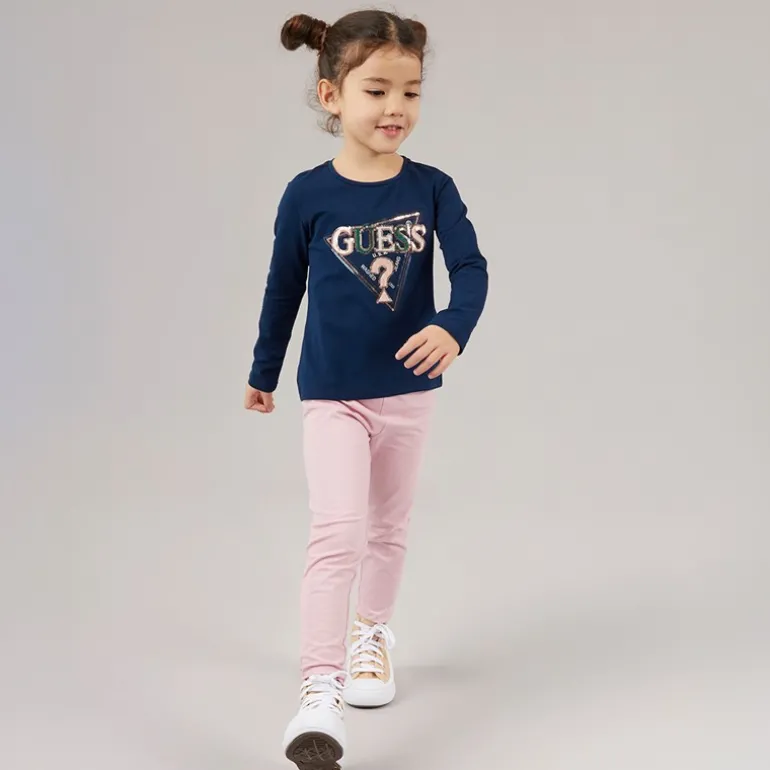 Piger langærmet t-shirt Secret Blue