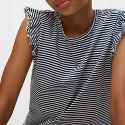 Piger Leila Mini Sl Top Navy Blazer Snow White