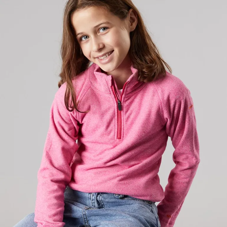 Piger Meadows 1/2 lynlås fleece lyserød dame