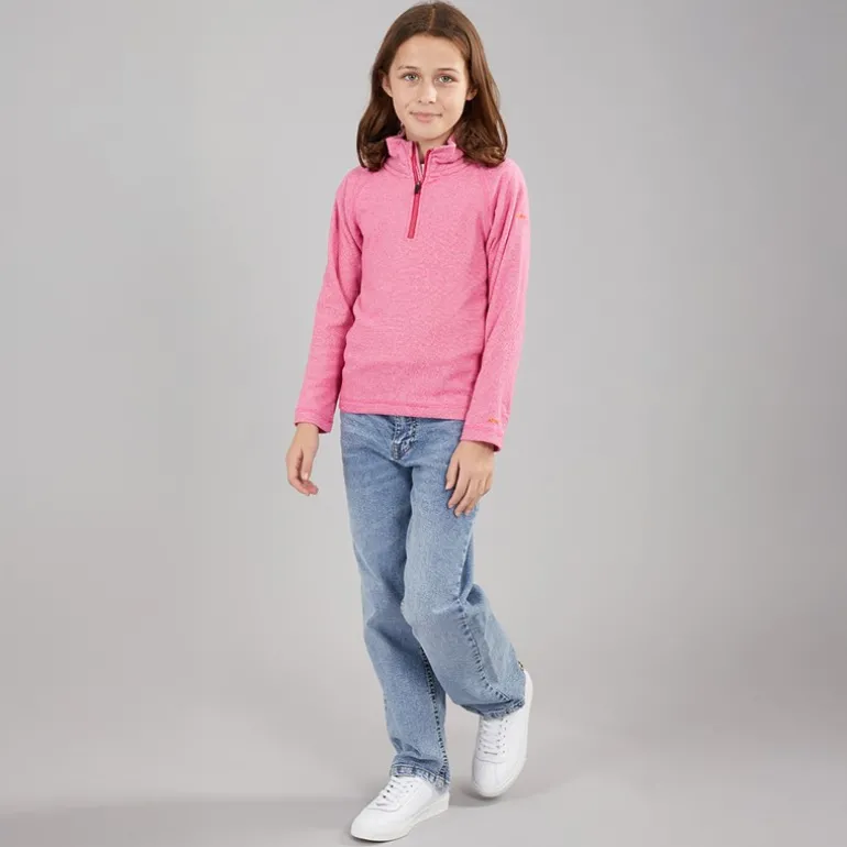 Piger Meadows 1/2 lynlås fleece lyserød dame