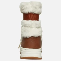 Piger Paradis Høj Pels Sne Støvler Sand Khaki