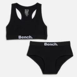 Piger Renezza Cropped Top Og Hipster Trusser Sæt Sort