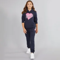 Piger Srean Hættetrøje Og Joggingbukser Træningsdragt Navy