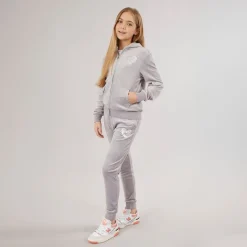 Piger Velour Hjerte Logo Træningsdragt Sølv Sconce