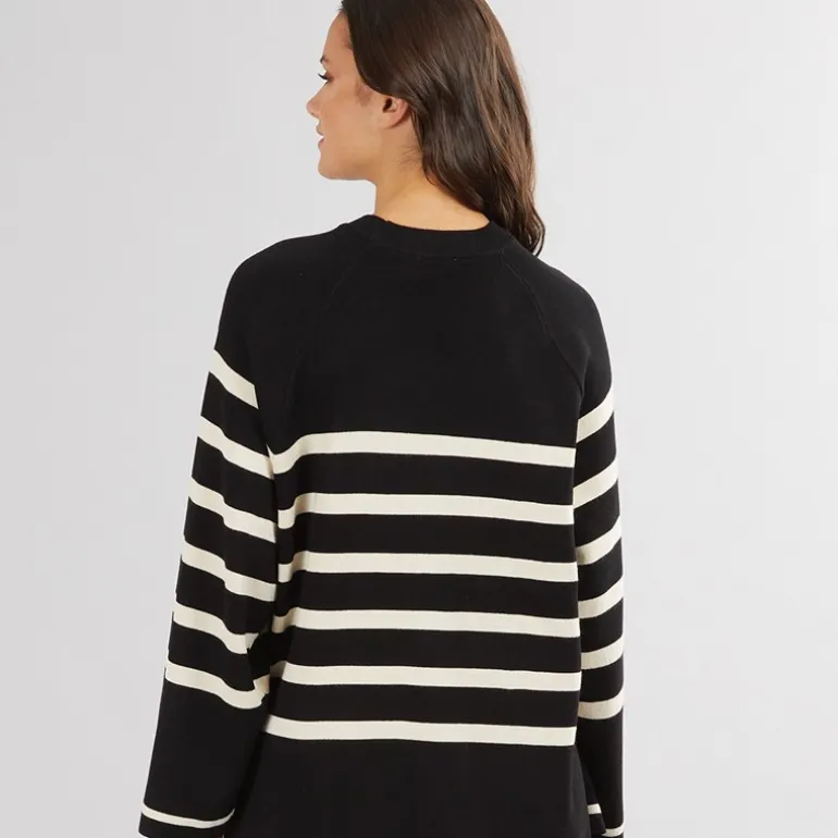 Sort Fifi Strikket Trøje Sort