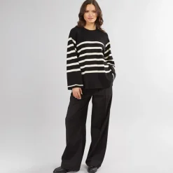 Sort Fifi Strikket Trøje Sort