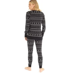 Sæt med Loungewear til Kvinder Sort Fairisle