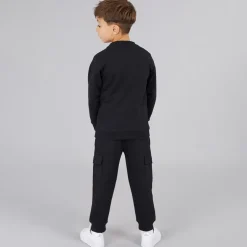 Sæt med Sweatshirt og Joggingbukser til Drenge Sort