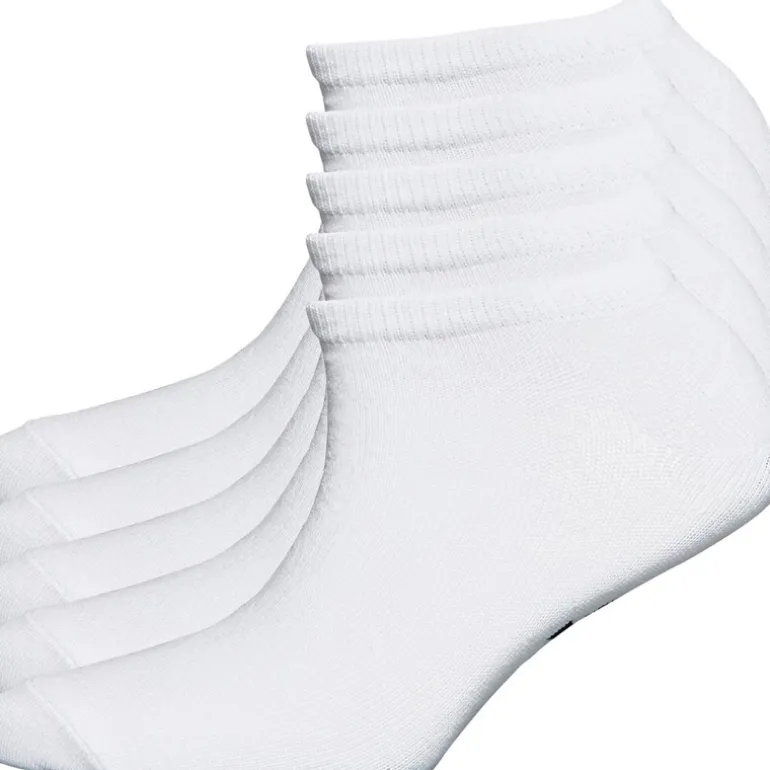 Strømper til kvinder med perler, 5-pak, hvide