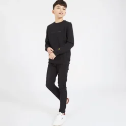 Sweatshirt med Cargo Lommer Z865 Sort Jet