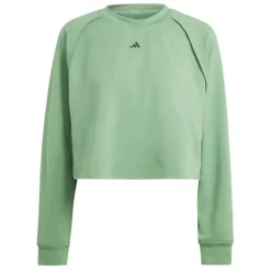 Sweatshirt til kvinder Aeroready Racerback med skjult ryg Preloved Grøn/​Sort