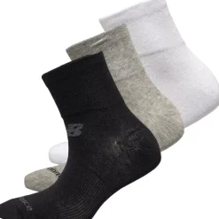 Tre par kvarte strømper Sort/​Grå/​Hvid