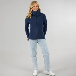 Træningsjakke i Microfleece med Hætte Blå til Kvinder