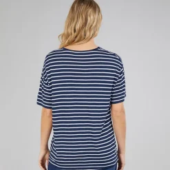 T-shirt Nouria Blå/​Hvid Stribet til Kvinder