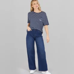 T-shirt Nouria Blå/​Hvid Stribet til Kvinder