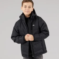 Vandtæt Paddet Hættejakke til Drenge Figo Sort