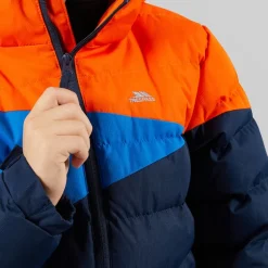 Vandtæt Paddet Jakke med Hætte til Junior Drenge Blå/Rød/Blå